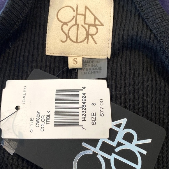 Chaser Black Racerback Rib-Knit Cropped Tank - Picture 8 of 9